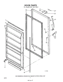 04 - Door parts for Whirlpool Freezer EEV162FW0 / from AppliancePartsPros.com