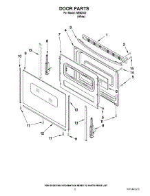 05 - Door Parts parts for Whirlpool Range IVE82302 / from AppliancePartsPros.com