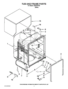 05 - Tub And Frame Parts parts for Whirlpool Dishwasher IUD6100YW0 / from AppliancePartsPros.com