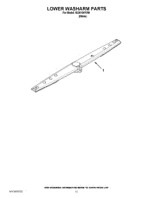 11 - Lower Washarm Parts parts for Whirlpool Dishwasher IUD6100YW0 / from AppliancePartsPros.com
