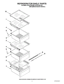 03 - Refrigerator Shelf Parts parts for Whirlpool Refrigerator ISC23CDEXY00 / from AppliancePartsPros.com