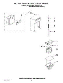 05 - Motor And Ice Container Parts parts for Whirlpool Refrigerator ISC23CDEXY00 / from AppliancePartsPros.com