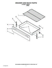 04 - Drawer And Rack Parts parts for Whirlpool Range IVE82303 / from AppliancePartsPros.com