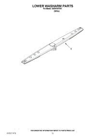 11 - Lower Washarm Parts parts for Whirlpool Dishwasher IUD6100YW1 / from AppliancePartsPros.com