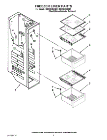 04 - Freezer Liner Parts parts for Whirlpool Refrigerator ISC23CDEXY01 / from AppliancePartsPros.com