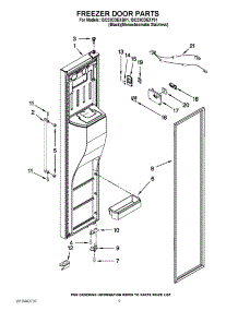 07 - Freezer Door Parts parts for Whirlpool Refrigerator ISC23CDEXY01 / from AppliancePartsPros.com