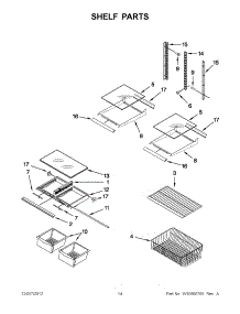07 - Shelf Parts parts for Whirlpool Refrigerator ITB19440Q03 / from AppliancePartsPros.com