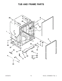 05 - Tub And Frame Parts parts for Whirlpool Dishwasher IUD7500BS0 / from AppliancePartsPros.com