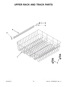 09 - Upper Rack And Track Parts parts for Whirlpool Dishwasher IUD7500BS0 / from AppliancePartsPros.com