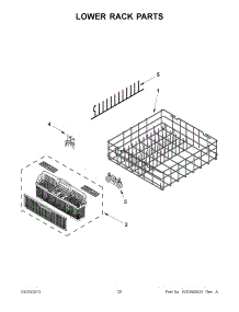 10 - Lower Rack Parts parts for Whirlpool Dishwasher IUD7500BS0 / from AppliancePartsPros.com