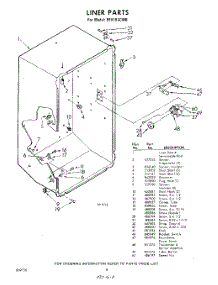 08 - Liner parts for Whirlpool Freezer EEV163CW0 / from AppliancePartsPros.com