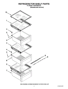 03 - Refrigerator Shelf Parts parts for Whirlpool Refrigerator ISC23CDEXY02 / from AppliancePartsPros.com