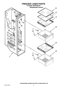 04 - Freezer Liner Parts parts for Whirlpool Refrigerator ISC23CDEXY02 / from AppliancePartsPros.com