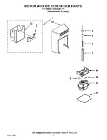 05 - Motor And Ice Container Parts parts for Whirlpool Refrigerator ISC23CDEXY02 / from AppliancePartsPros.com