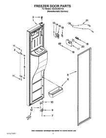 07 - Freezer Door Parts parts for Whirlpool Refrigerator ISC23CDEXY02 / from AppliancePartsPros.com