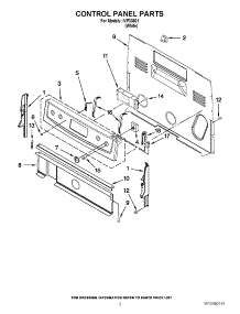 02 - Control Panel Parts parts for Whirlpool Range IVP33801 / from AppliancePartsPros.com