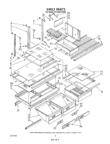 05 - Shelf , Lit / Optional parts for Whirlpool Refrigerator ET18DKXTG02 / from AppliancePartsPros.com