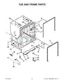 05 - Tub And Frame Parts parts for Whirlpool Dishwasher IUD7500BS1 / from AppliancePartsPros.com