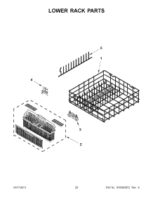 10 - Lower Rack Parts parts for Whirlpool Dishwasher IUD7500BS1 / from AppliancePartsPros.com