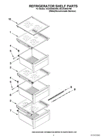 03 - Refrigerator Shelf Parts parts for Whirlpool Refrigerator ISC23CNEXW00 / from AppliancePartsPros.com
