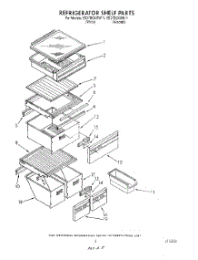 04 - Refrigerator Shelf parts for Whirlpool Refrigerator ED27DQXWN11 / from AppliancePartsPros.com