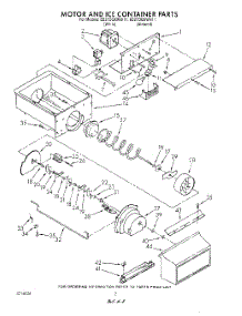 06 - Motor And Ice Container parts for Whirlpool Refrigerator ED27DQXWN11 / from AppliancePartsPros.com