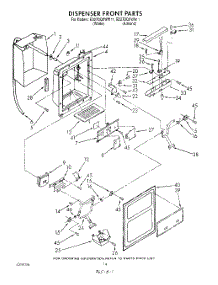 09 - Dispenser Front parts for Whirlpool Refrigerator ED27DQXWN11 / from AppliancePartsPros.com