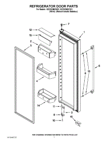 06 - Refrigerator Door Parts parts for Whirlpool Refrigerator ISC23CNEXW01 / from AppliancePartsPros.com