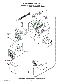 10 - Icemaker Parts parts for Whirlpool Refrigerator ISC23CNEXW01 / from AppliancePartsPros.com