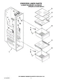 04 - Freezer Liner Parts parts for Whirlpool Refrigerator ISC23CNEXY00 / from AppliancePartsPros.com