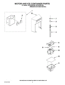 05 - Motor And Ice Container Parts parts for Whirlpool Refrigerator ISC23CNEXY00 / from AppliancePartsPros.com