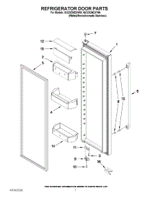 06 - Refrigerator Door Parts parts for Whirlpool Refrigerator ISC23CNEXY00 / from AppliancePartsPros.com