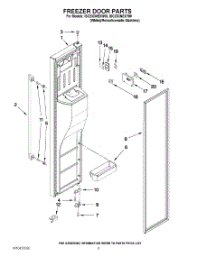 07 - Freezer Door Parts parts for Whirlpool Refrigerator ISC23CNEXY00 / from AppliancePartsPros.com