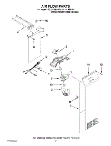 11 - Air Flow Parts parts for Whirlpool Refrigerator ISC23CNEXY00 / from AppliancePartsPros.com