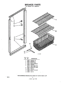 10 - Breaker parts for Whirlpool Freezer EEV200NW1 / from AppliancePartsPros.com