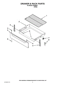 04 - Drawer & Rack Parts parts for Whirlpool Range IVP85803 / from AppliancePartsPros.com