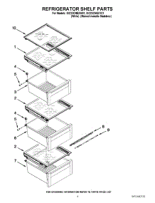 03 - Refrigerator Shelf Parts parts for Whirlpool Refrigerator ISC23CNEXY01 / from AppliancePartsPros.com