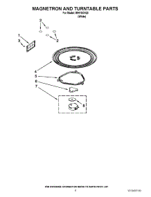 05 - Magnetron And Turntable Parts parts for Whirlpool Microwave IMH15XVQ3 / from AppliancePartsPros.com