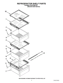 03 - Refrigerator Shelf Parts parts for Whirlpool Refrigerator ISC23CNEXY02 / from AppliancePartsPros.com