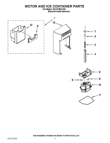 05 - Motor And Ice Container Parts parts for Whirlpool Refrigerator ISC23CNEXY02 / from AppliancePartsPros.com