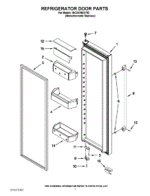 06 - Refrigerator Door Parts parts for Whirlpool Refrigerator ISC23CNEXY02 / from AppliancePartsPros.com