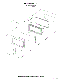 02 - Door Parts parts for Whirlpool Microwave IMH15XVQ4 / from AppliancePartsPros.com