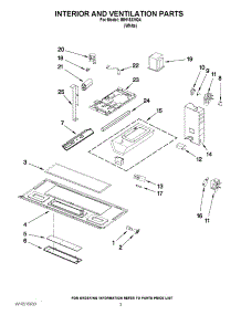 03 - Interior And Ventilation Parts parts for Whirlpool Microwave IMH15XVQ4 / from AppliancePartsPros.com