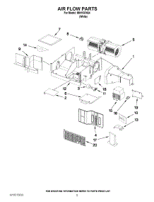 04 - Air Flow Parts parts for Whirlpool Microwave IMH15XVQ4 / from AppliancePartsPros.com