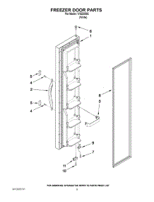06 - Freezer Door Parts parts for Whirlpool Refrigerator IVS225302 / from AppliancePartsPros.com