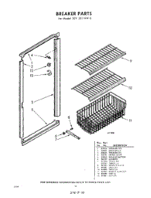 10 - Breaker parts for Whirlpool Freezer EEV201NW0 / from AppliancePartsPros.com