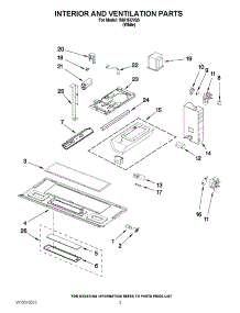 03 - Interior And Ventilation Parts parts for Whirlpool Microwave IMH15XVQ5 / from AppliancePartsPros.com