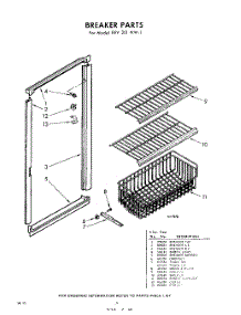 10 - Breaker parts for Whirlpool Freezer EEV201NW1 / from AppliancePartsPros.com