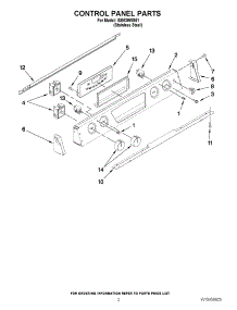 02 - Control Panel Parts parts for Whirlpool Range ISE630WS01 / from AppliancePartsPros.com