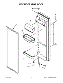 06 - Refrigerator Door parts for Whirlpool Refrigerator ISF25D2XBM00 / from AppliancePartsPros.com